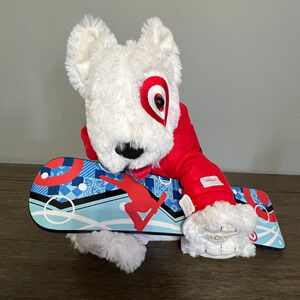 Target Christmas Bullseye Peak Plush Snowboard Dog‎ Bull Terrier 2013